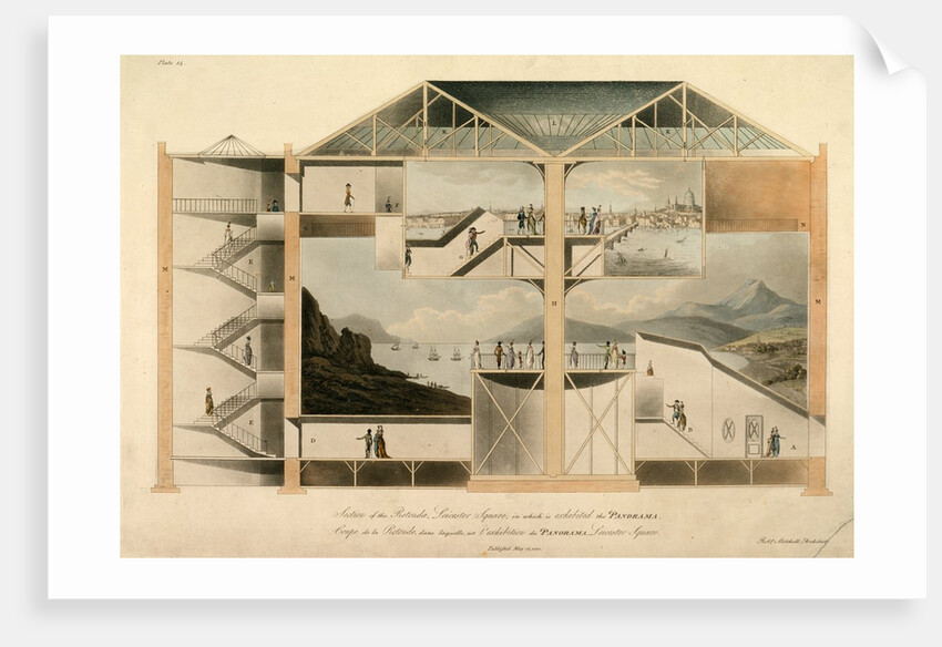 Section of the Rotunda, Leicester Square, in which is Exhibited the Panorama, 1801 by Robert Mitchell