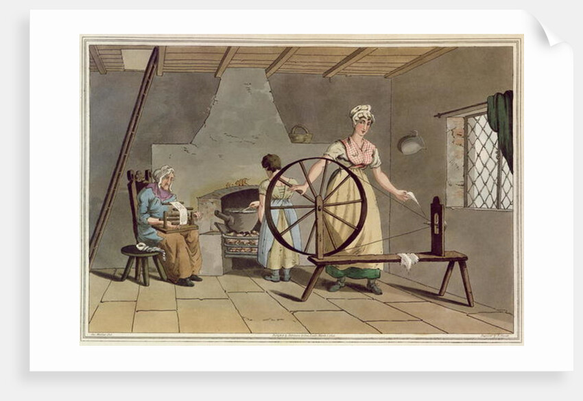 Woman Spinning by George Walker