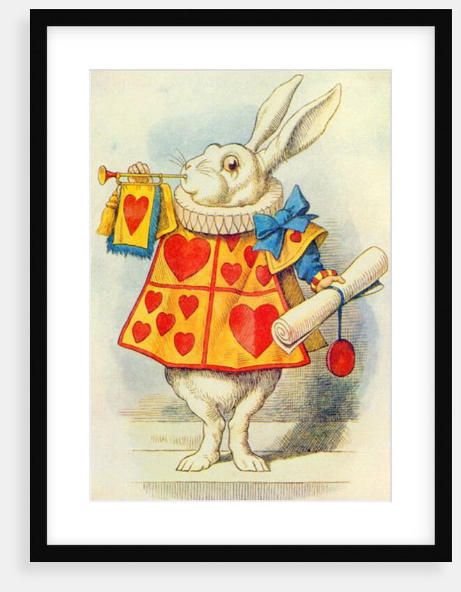 Le lapin blanc, illustration tirée de « Alice au pays des merveilles » de Lewis Carroll by John Tenniel