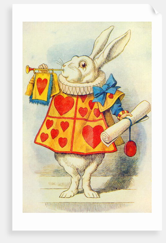 Le lapin blanc, illustration tirée de « Alice au pays des merveilles » de Lewis Carroll by John Tenniel