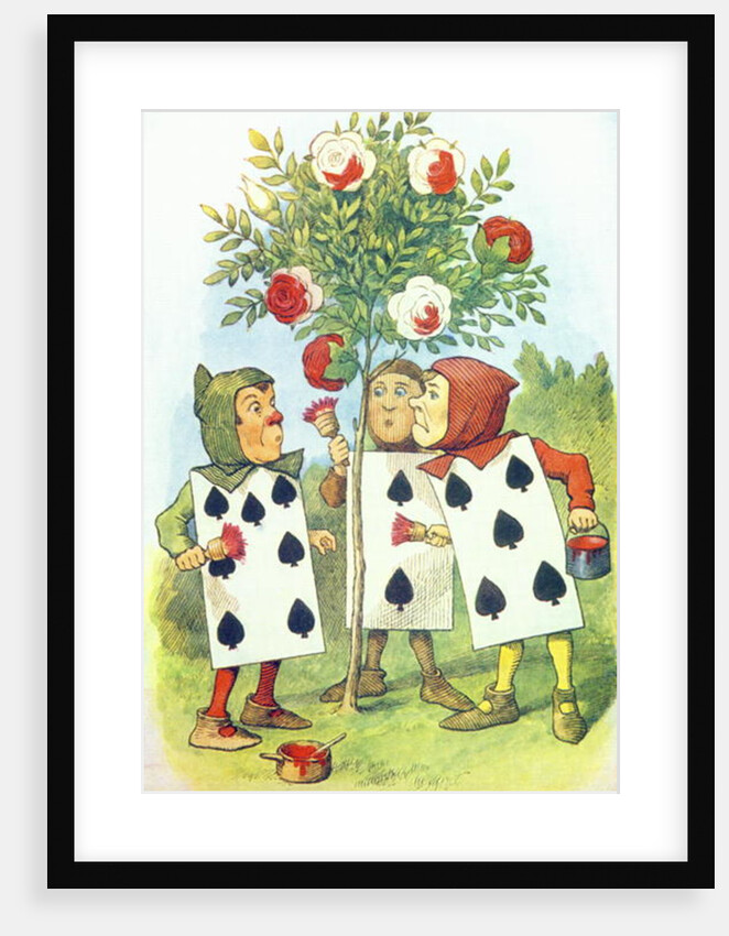 The Playing Cards Painting the Rose Bush by John Tenniel