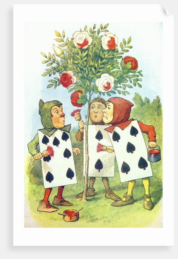 The Playing Cards Painting the Rose Bush by John Tenniel
