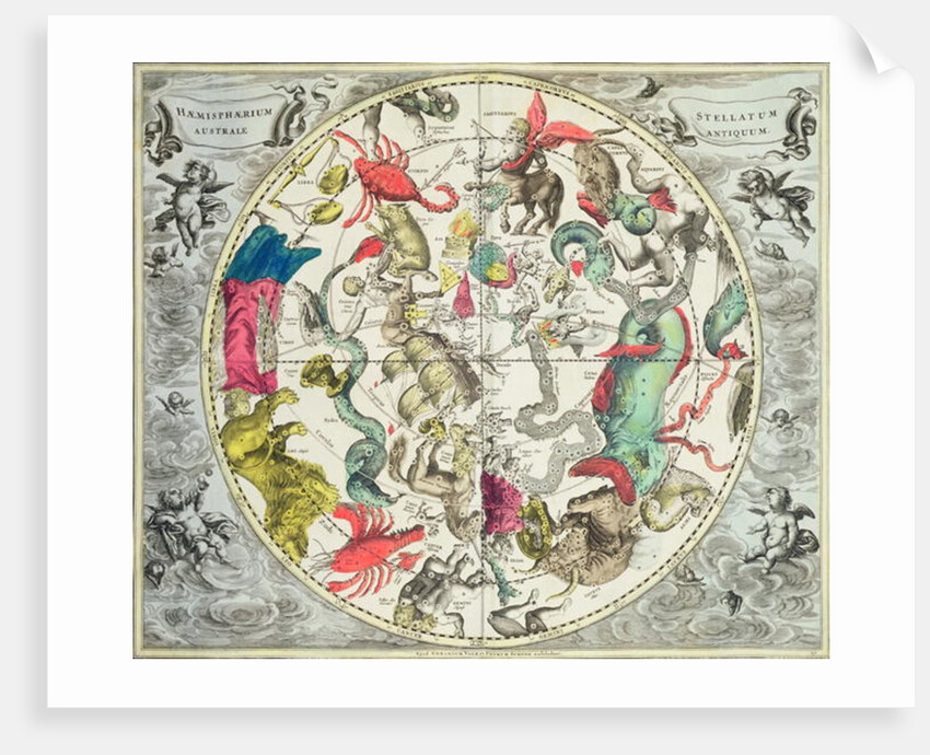 Map of the Southern Hemisphere by Andreas Cellarius