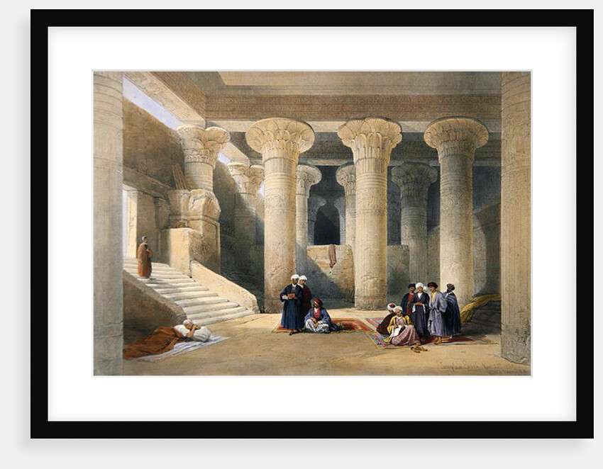 Interior of the Temple at Esna, Upper Egypt by David Roberts