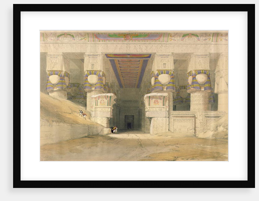 Facade of the Temple of Hathor, Dendarah by David Roberts