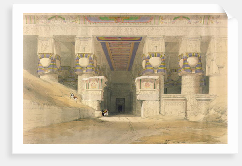 Facade of the Temple of Hathor, Dendarah by David Roberts