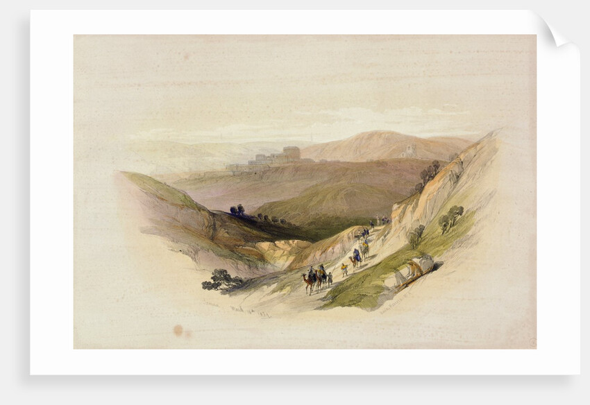 Ruins of Semua, 16th March 1839 from Volume 1 of 'The Holy Land'; engraved by Louis Haghe published in London, 1842 by David (after) Roberts