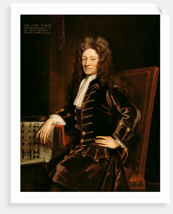 Portrait of Sir Christopher Wren 1711 by Godfrey Kneller