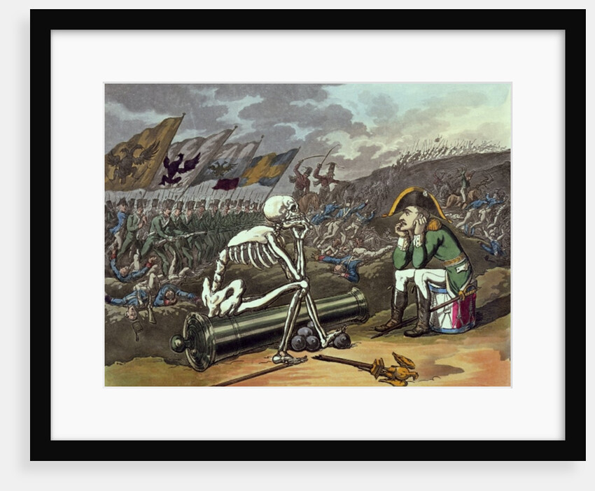Napoleon and skeleton, 18th by Thomas Rowlandson