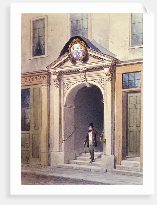 The Entrance to Butchers' Hall, 1855 by Thomas Hosmer Shepherd