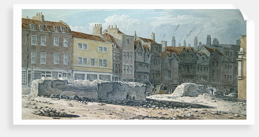View of the Remains of Old London Wall, 1817 by Robert Blemell Schnebbelie