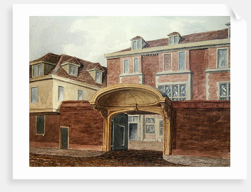 Entrance to Old Winchester House, 1839 by William Brown