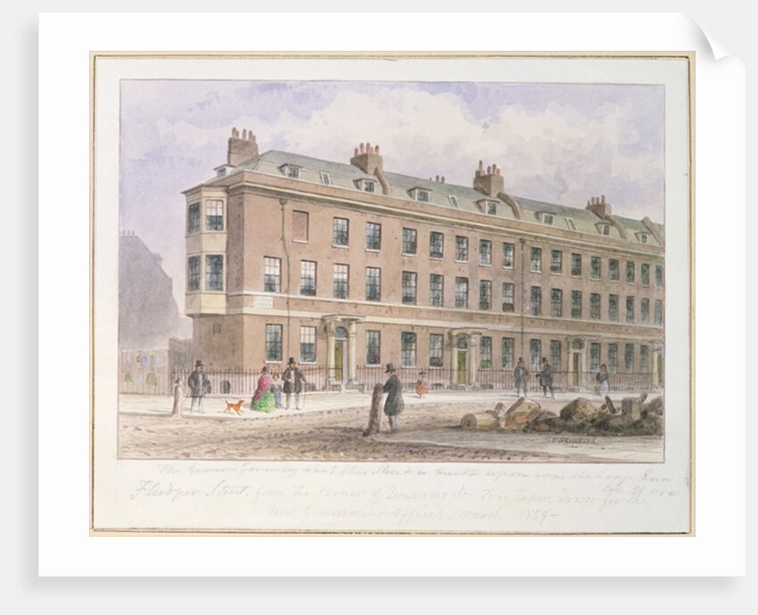 View of Fludyer Street looking towards Parliament Street, 1859 by Thomas Hosmer Shepherd