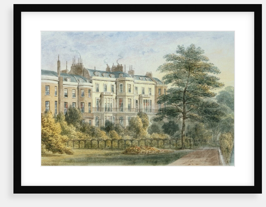 East front of Sir Robert Peel's House in Privy Garden 1851 by Thomas Hosmer Shepherd