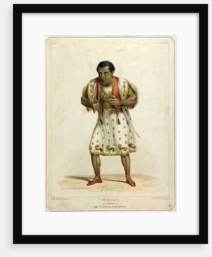 Portrait of Mr Edmund Kean as Othello by E.F. Lambert