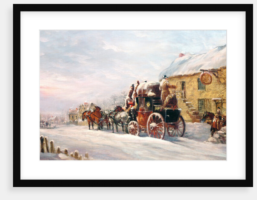 Stage Coach Outside a Tavern, Bath 1819 by J.C. Maggs