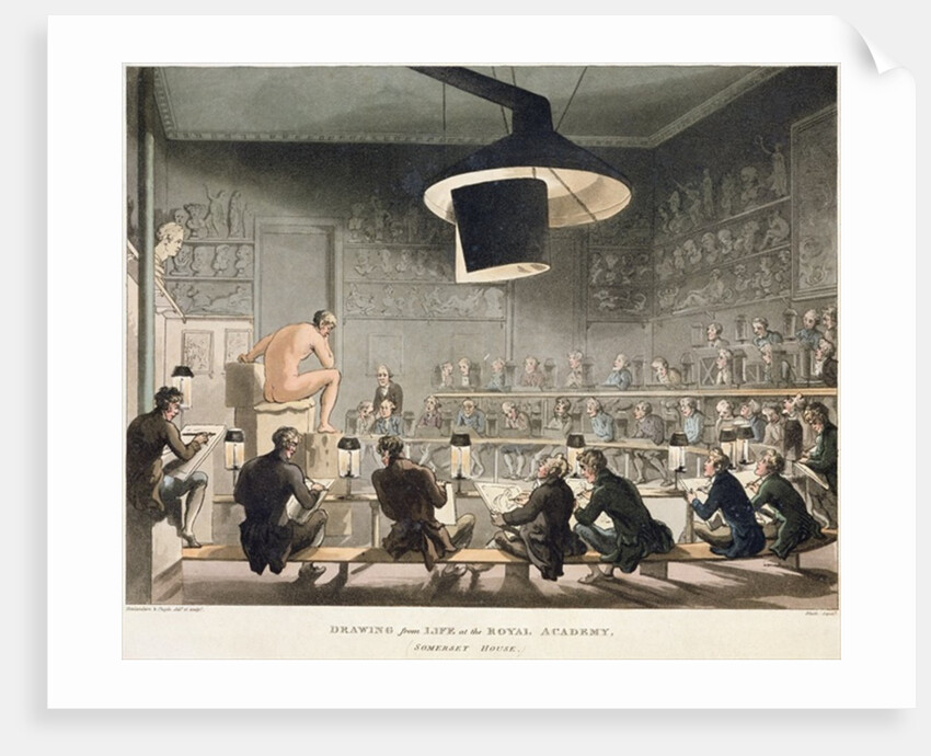 Drawing from Life at the Royal Academy by T. & Pugin A.C. Rowlandson