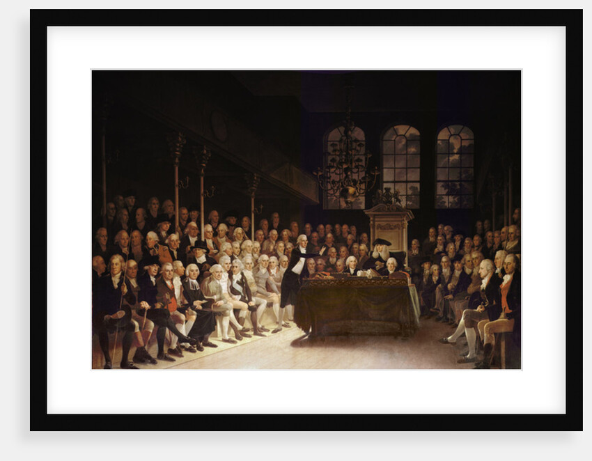 William Pitt addressing the House of Commons on the French Declaration of Wars 1793 by Anton Hickel