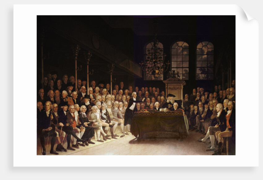 William Pitt addressing the House of Commons on the French Declaration of Wars 1793 by Anton Hickel