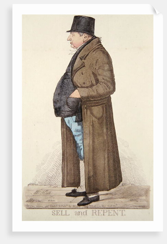 Sell and Repent, 1817 by Richard Dighton