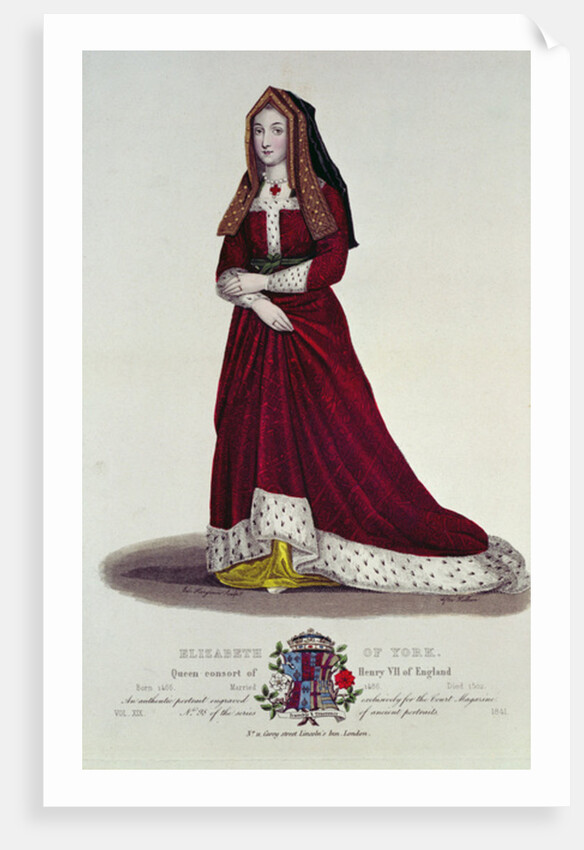 Portrait of Elizabeth of York, 1841 by (after) English School
