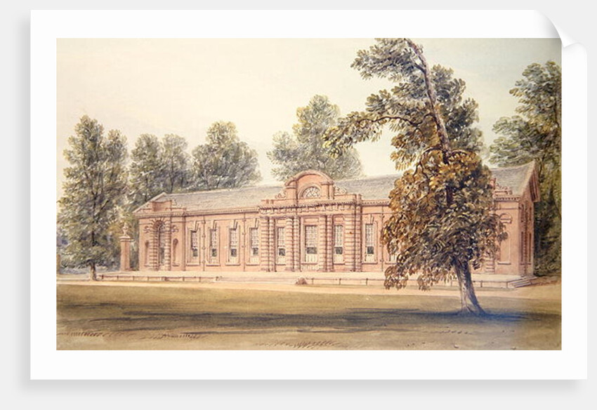 The Orangery or Greenhouse in the Garden of Kensington Palace by John Edmund Buckley