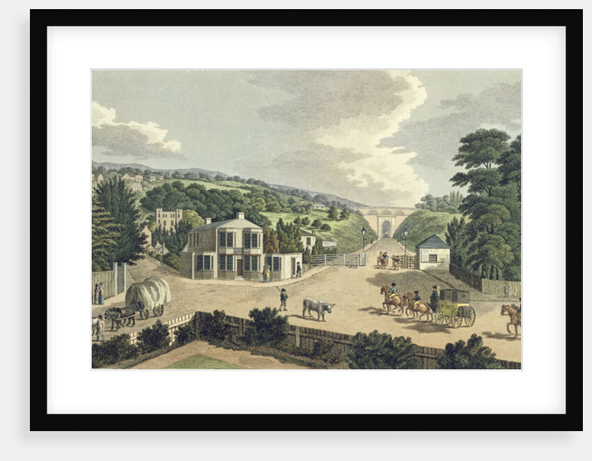 The Highgate Archway from the Turnpike Gate at Holloway by English School