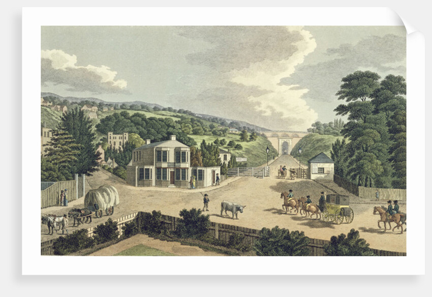 The Highgate Archway from the Turnpike Gate at Holloway by English School