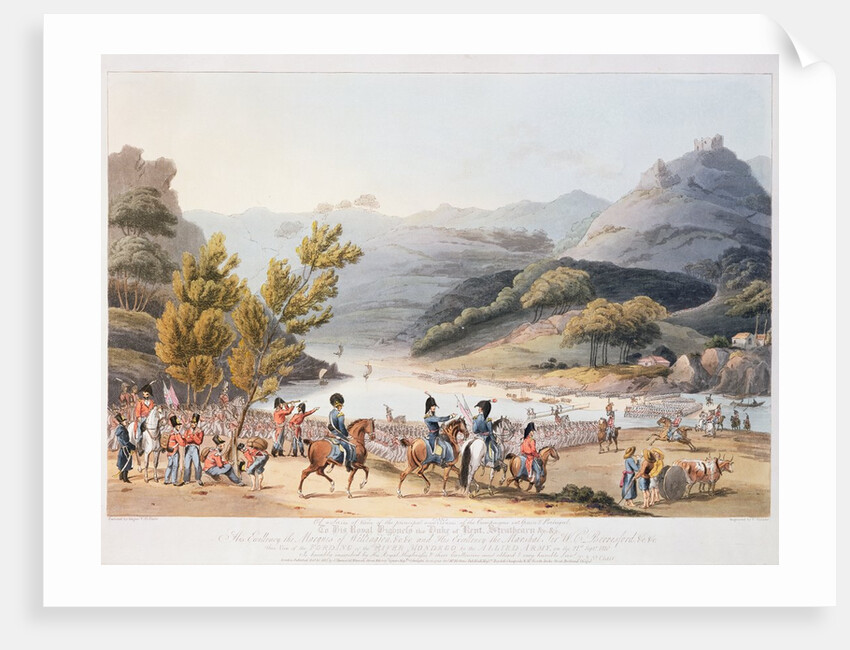 Fording of the River Mondego, engraved by C. Turner, 21st September 1810 by Thomas Staunton (after) St. Clair