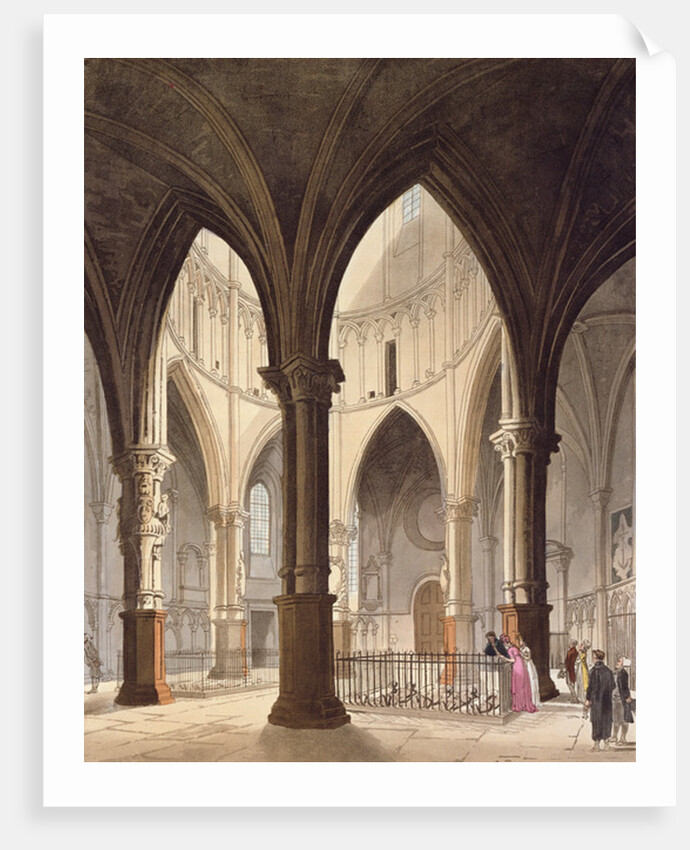 Temple Church, 1809 by T. & Pugin A.C. Rowlandson