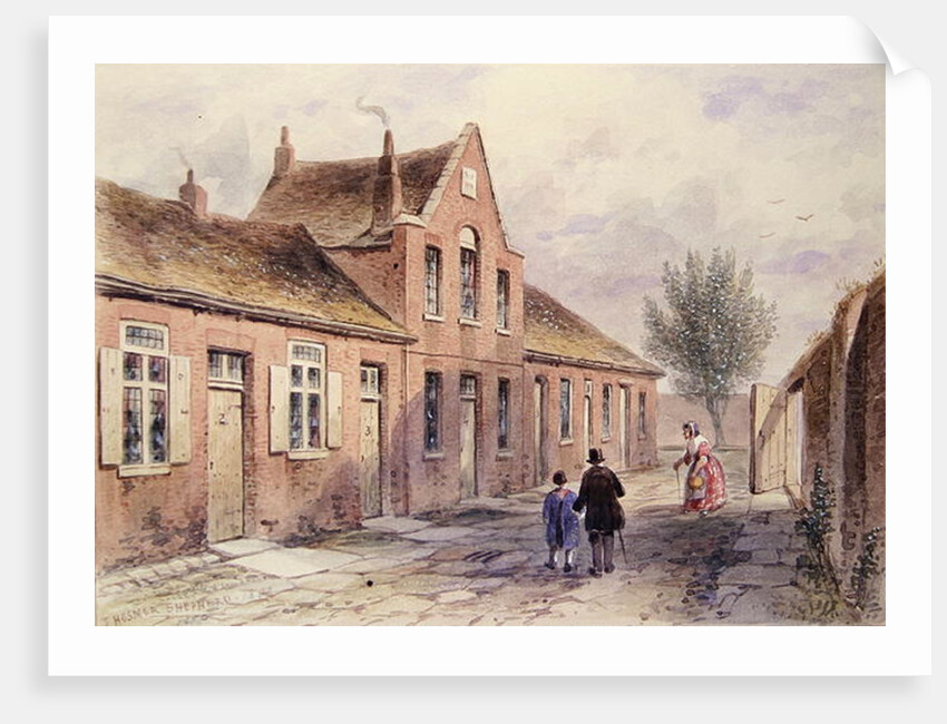 Witcher's Alms Houses Tothill Fields, 1850 by Thomas Hosmer Shepherd