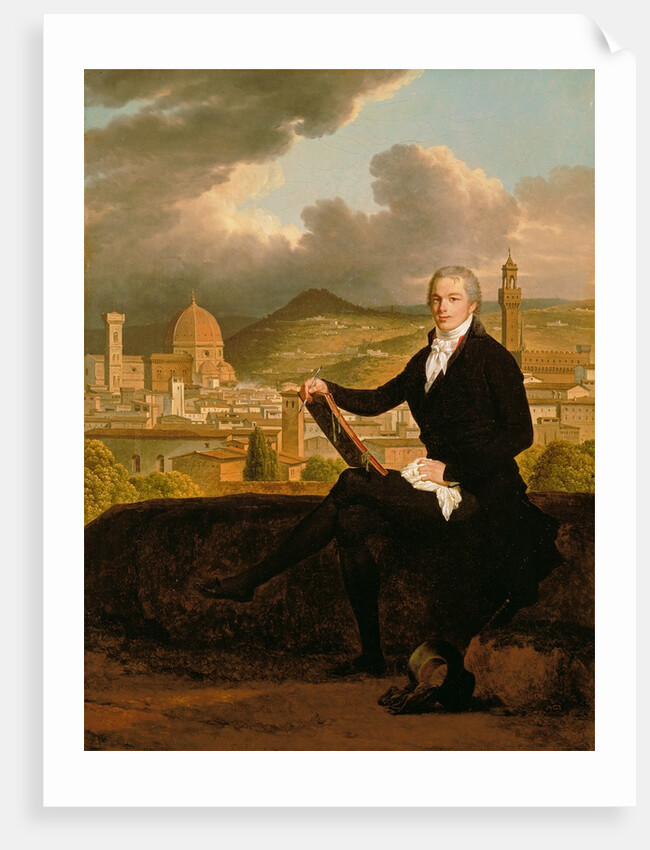 Artist in an Italian City by English School