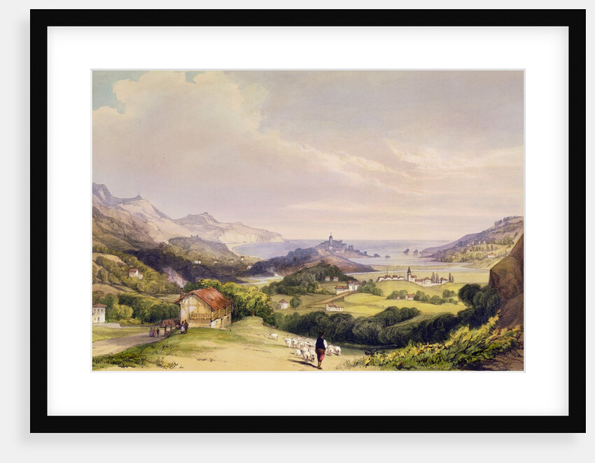 Carlist Fort El Parque with Fuentarabia and mouth of the Bidassoa, 1838 by Henry Wilkinson