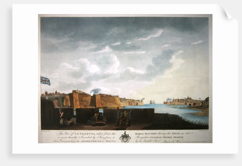 View of La Valletta during the siege of 1800 by Captain James (after) Weir
