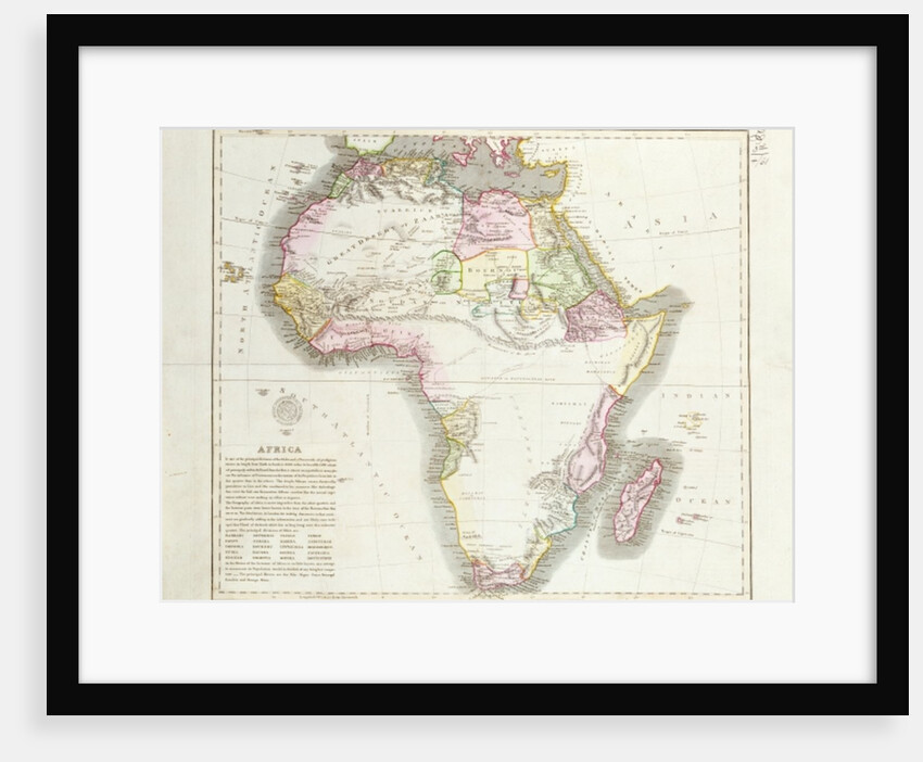 Map of Africa, 1821 by School English