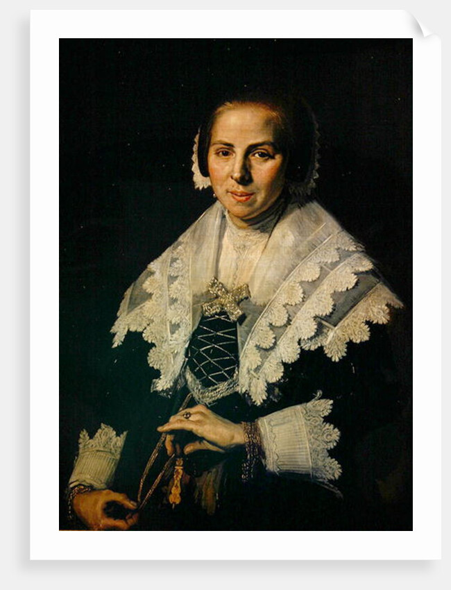 Portrait of a Woman with a Fan, 1640 by Frans Hals