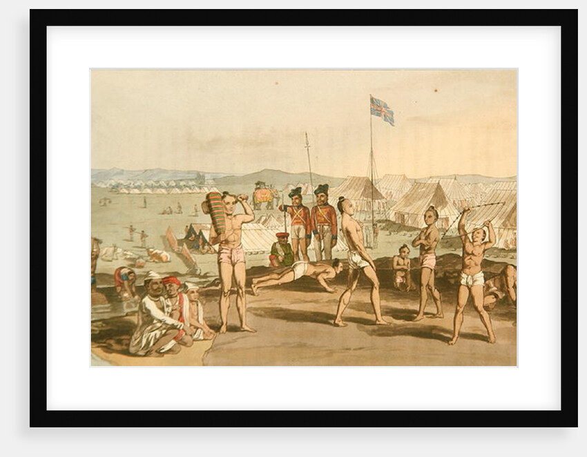 An Ukhara with a view of the British Residents Camp by Henry Moses