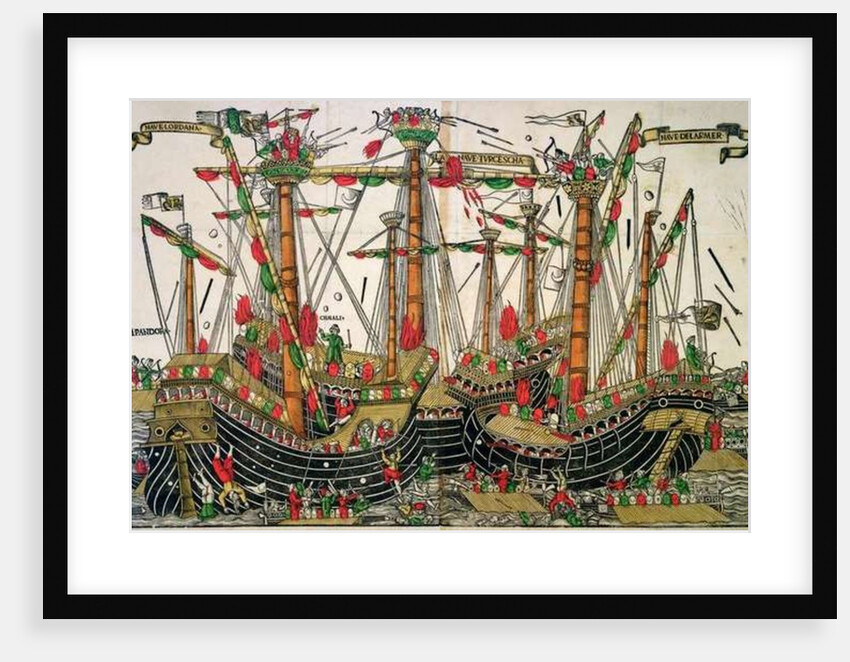 Battle of Zonchio, 1499 by Italian School