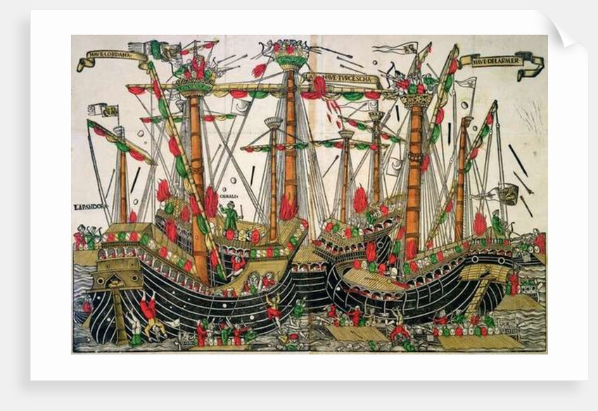 Battle of Zonchio, 1499 by Italian School