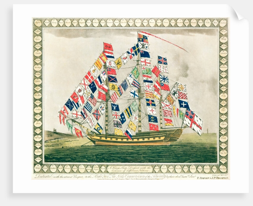 A King's Ship dressed with the colours of different nations, 6th October 1794 by English School