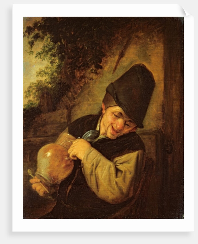 A Peasant Holding a Jug and a Pipe, c.1650-55 by Adriaen Jansz. van Ostade