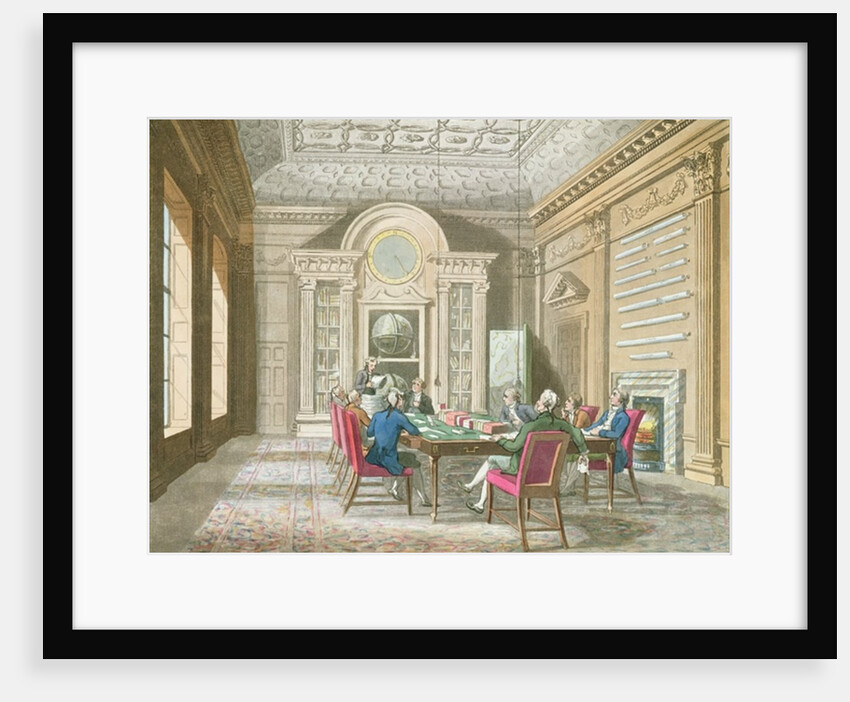 Board Room of The Admiralty, 1808 by T. & Pugin A.C. (1762-1832) (after) Rowlandson