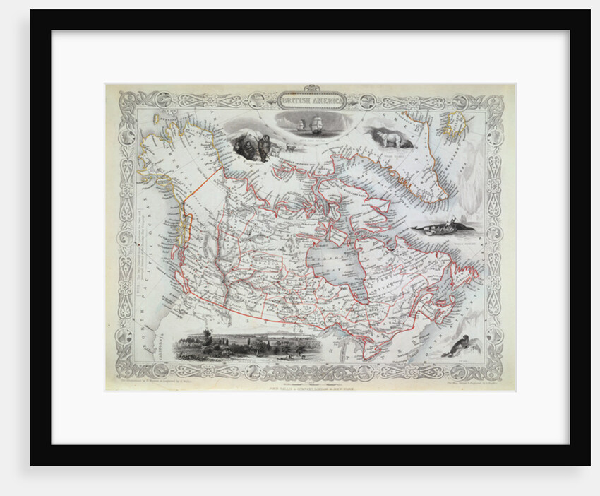 Map of British America, ca 1853 by John Rapkin