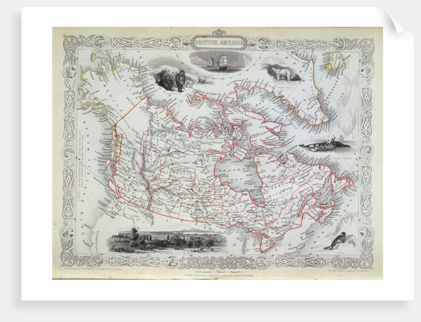 Map of British America, ca 1853 by John Rapkin