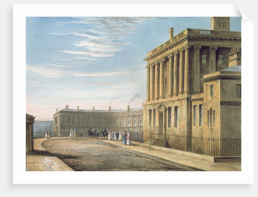 The Royal Crescent, Bath 1820 by David Cox