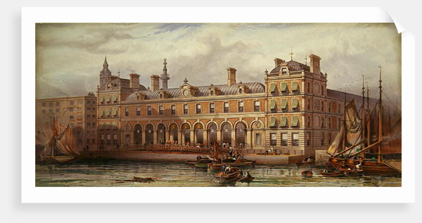 The London Fish Market at Billingsgate, 20th July 1877 by English School