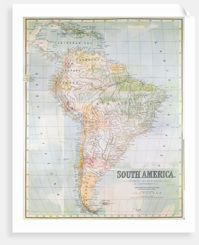 Map of South America by School English