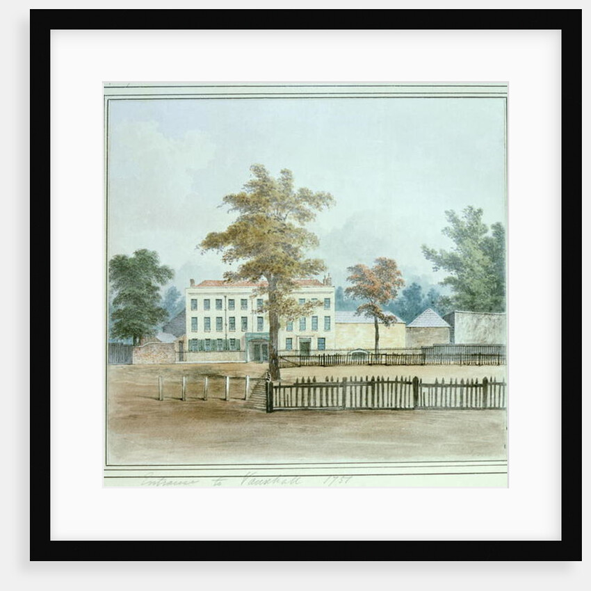 The Old House and entrance to Vauxhall Gardens, 1751 by English School