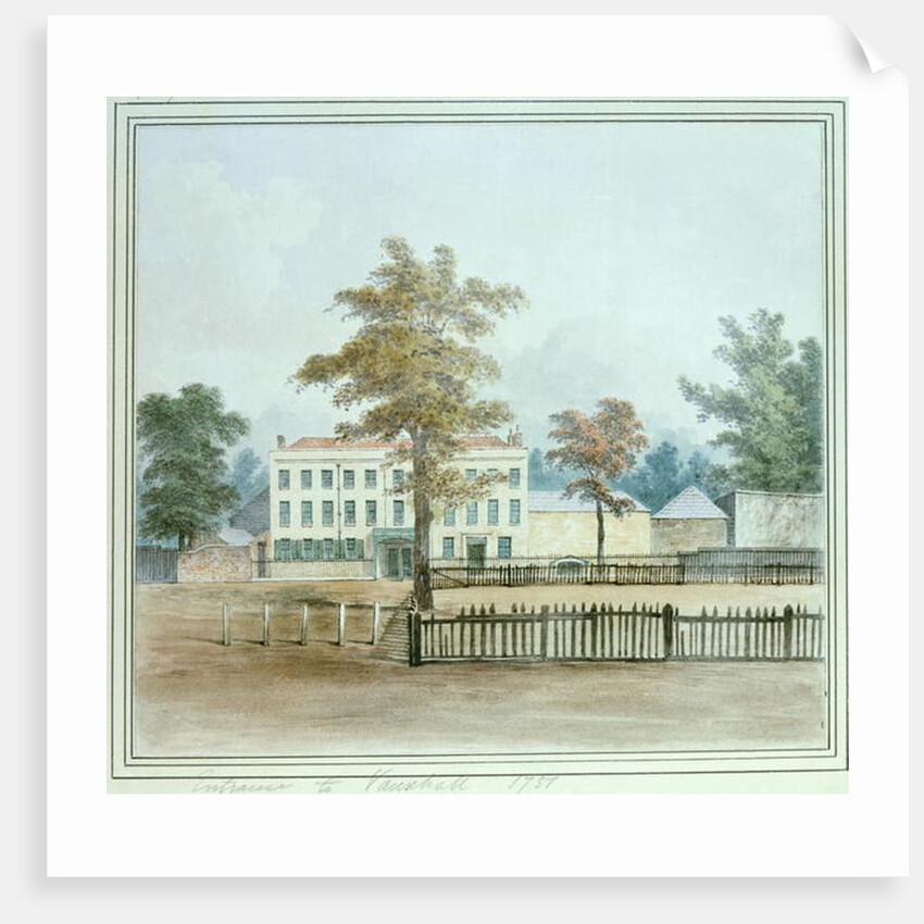 The Old House and entrance to Vauxhall Gardens, 1751 by English School