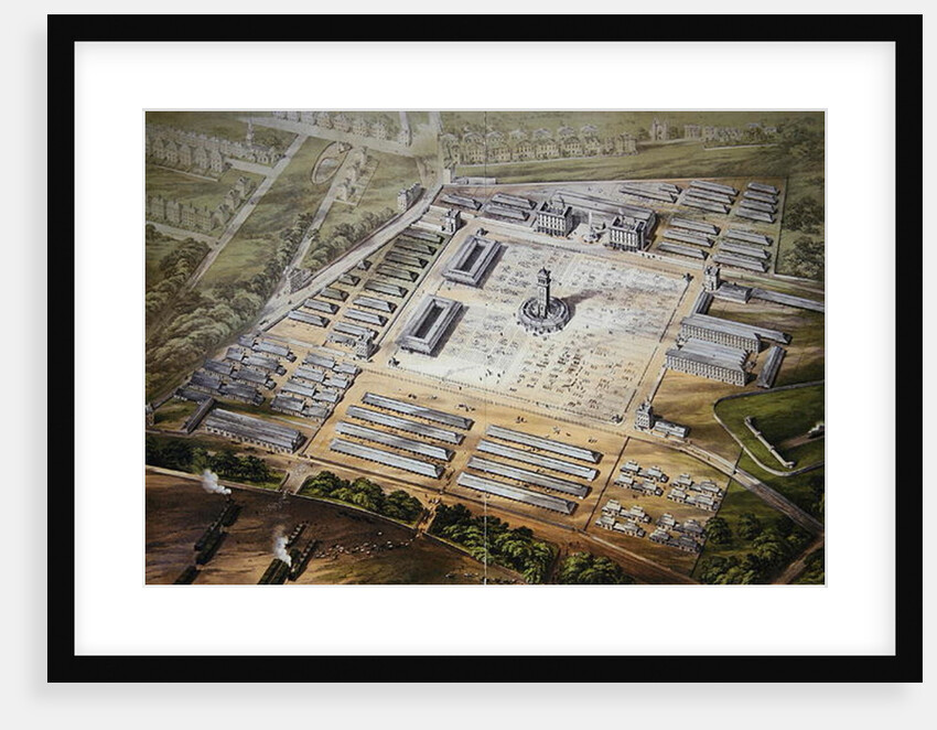 Isometric View of the New Metropolitan Cattle Market, 1855 by School English